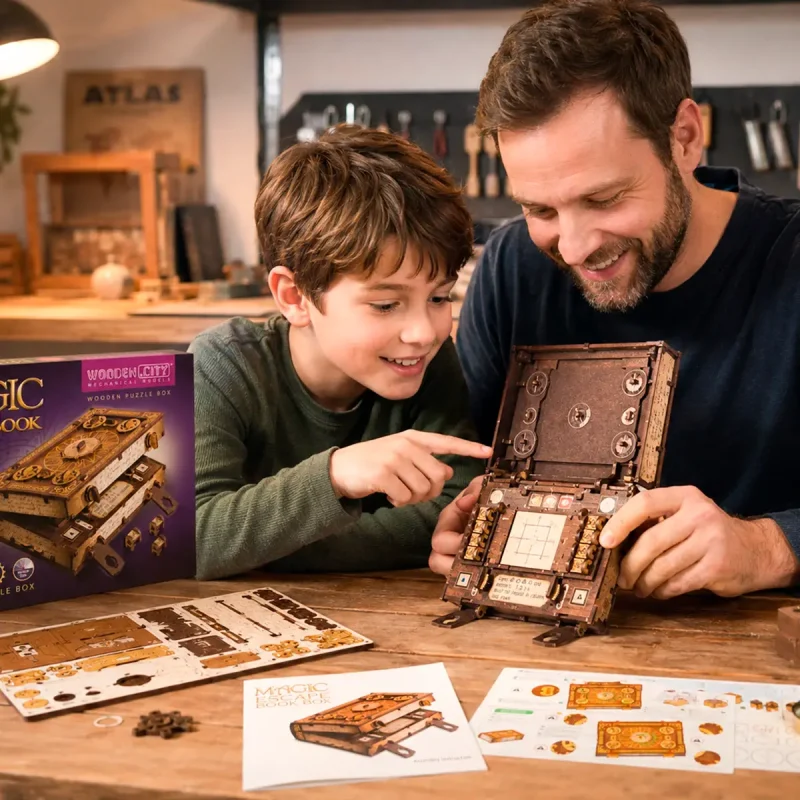 3D Wooden Escape Puzzle Box Magic Escape Book 7
