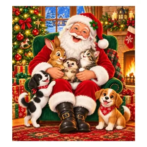 Santa and His Little Friends