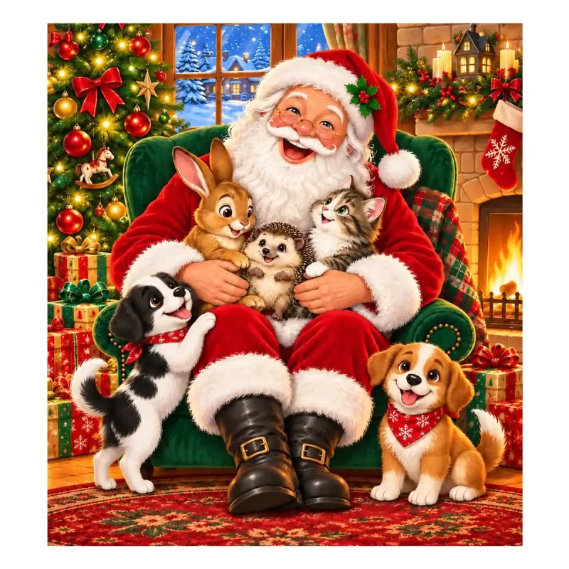Santa-and-His-Little-Friends-1 Santa and His Little Friends
